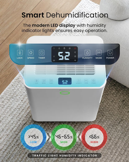 Pro Breeze® 20L OmniDry WiFi Dehumidifier with Automatic Humidity Sensor & Display, Sleep Mode, 24Hr Timer, Laundry Drying, Continuous Drainage with Smart App - WHICH? BEST BUY DEHUMIDIFIER AWARD